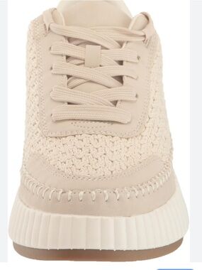 DV by Dolce Vita Cream Woven Lace-Up Sneakers